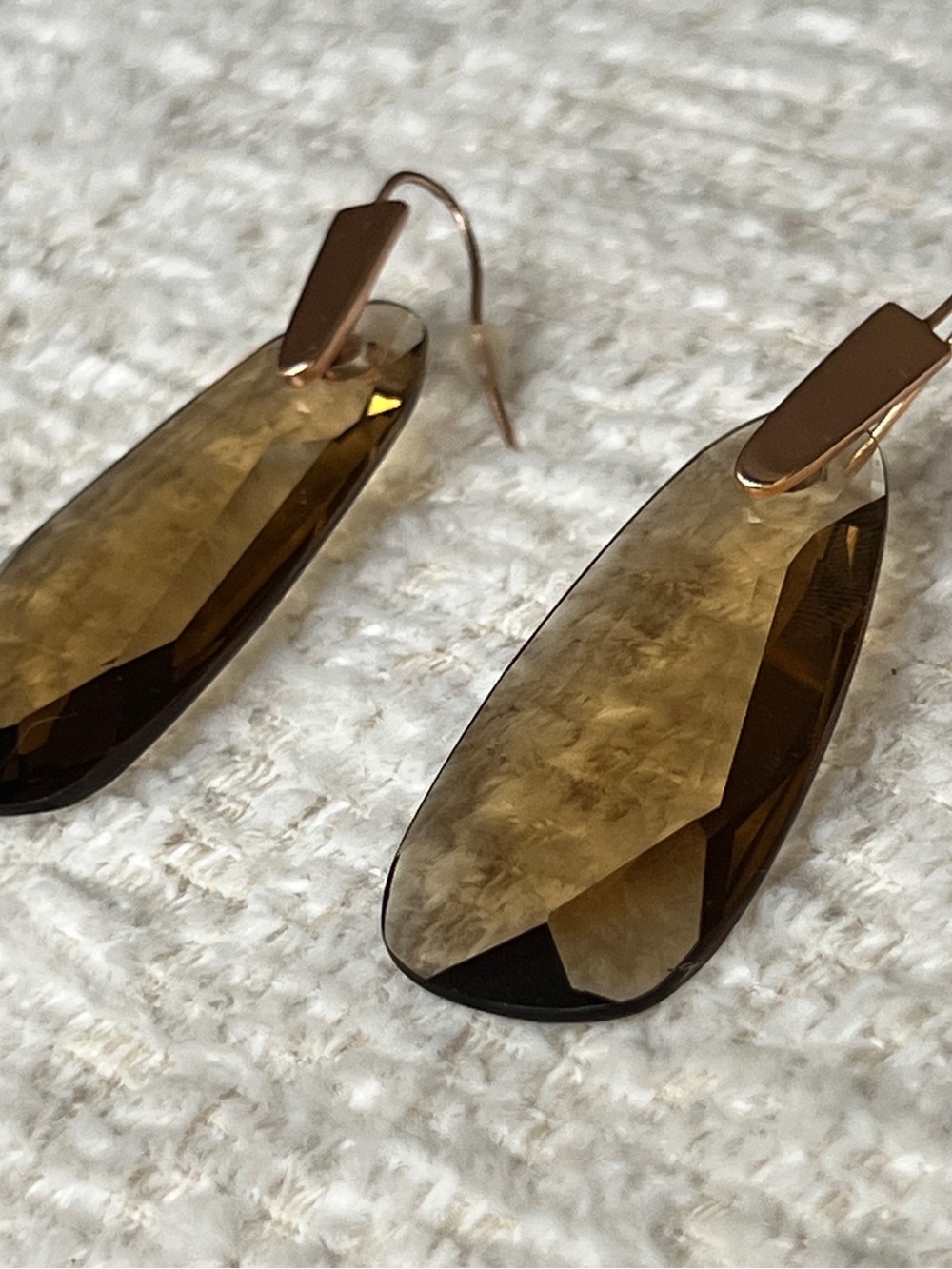 Kendra Scott Smoky Brown Faceted Drop Earrings